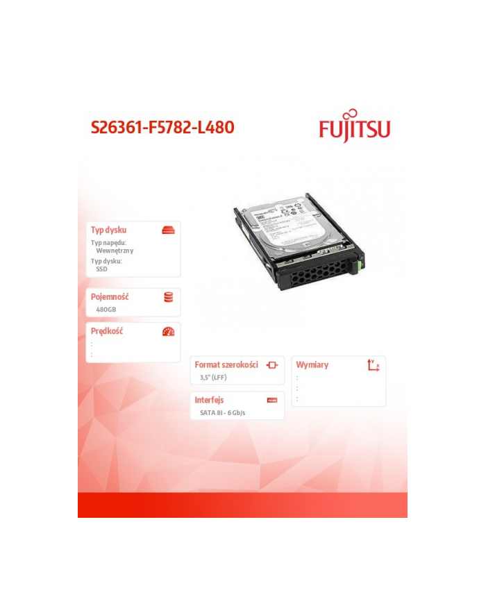 fujitsu Dysk SSD SATA 6G 480GB RI S26361-F5782-L480 główny