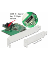 DeLOCK PCIe card> 1x internal USB 3.2 Gen 2 Key A 20 pin, interface card - nr 1