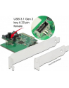 DeLOCK PCIe card> 1x internal USB 3.2 Gen 2 Key A 20 pin, interface card - nr 5