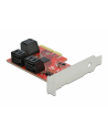 DeLOCK PCIe 6P SATA PCIe x4 card - LP, controller - nr 6
