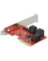 DeLOCK PCIe 6P SATA PCIe x4 card - LP, controller - nr 8