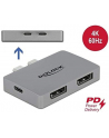 DeLOCK Dual DisplayPort adapter with 4K 60Hz and PD 3.0 for MacBook - nr 2