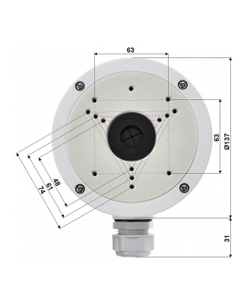 hikvision DS-1280ZJ-S Adapter do kamer