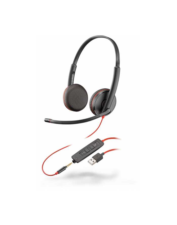 Plantronics Blackwire 3225 duo, headset (black, jack, USB-A) główny