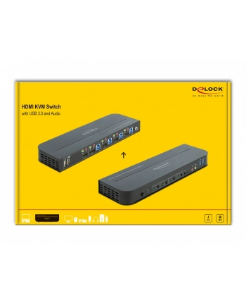 DeLOCK HDMI KVM Switch 4K 60 Hz with USB 3.0 and audio, KVM switch