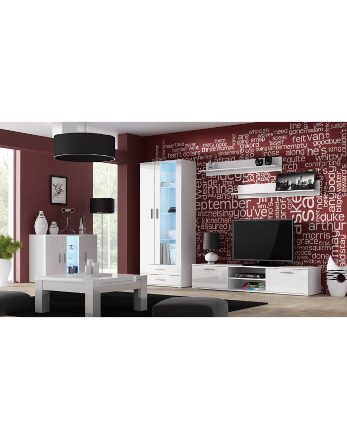cama meble Witryna SOHO S6 2D2S biały/ biały połysk główny