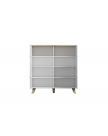 cama meble Komoda LOTTA 110 4D biały+ dąb sonoma - nr 9