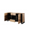 cama meble Komoda WOOD 164/44/80 dąb wotan + antracyt - nr 6