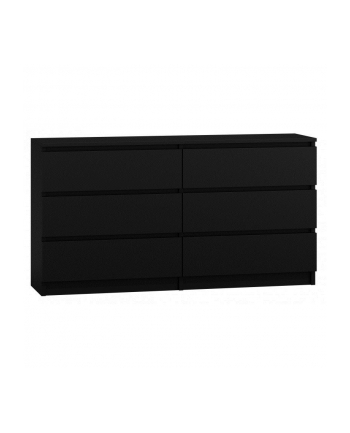 top e shop M6 MALWA KOMODA 140CM 6 SZUFLAD CZARNY