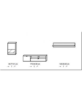 cama meble Zestaw PAT 175x180x39cm biały+ zieleń