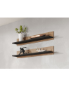 cama meble Półka 125cm (2szt) SOHO dąb lefkas + czarny - nr 14