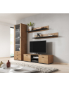 cama meble Półka 125cm (2szt) SOHO dąb lefkas + czarny - nr 9