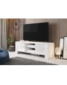 cama meble Szafka RTV WEST 42/130/42 biały/ biały połysk - nr 1