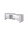 cama meble Szafka RTV WEST 42/130/42 biały/ biały połysk - nr 5