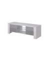 cama meble Szafka RTV WEST 42/130/42 biały/ szary połysk - nr 1