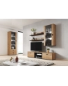 cama meble Półka 125cm (2szt) SOHO dąb lefkas + czarny - nr 4