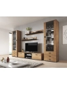 cama meble Półka 125cm (2szt) SOHO dąb lefkas + czarny - nr 5