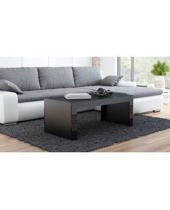 cama meble Stolik/ława TESS 120 czarny/ czarny połysk