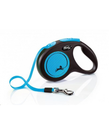 FLEXI Smycz automatyczna New Neon M  5 m kol niebieski