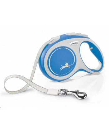 FLEXI Smycz automatyczna New Comfort L taśma 5 m kol niebieski