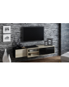 cama meble Szafka RTV SIGMA1 180 sonoma/czarny połysk - nr 4