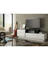 cama meble Szafka RTV SIGMA3 180 biały/biały połysk + czarny - nr 4
