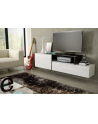 cama meble Szafka RTV SIGMA3 180 biały/biały połysk + czarny - nr 7