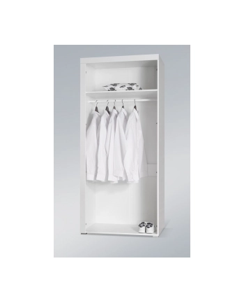 cama meble Szafa SAMBA (Unit 1) biały/czarny połysk