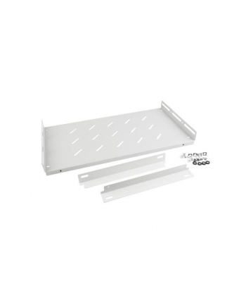 LANBERG PÓŁKA DO SZAF 19  Z KĄTOWNIKIEM 450MM (1U 486X270MM  MONTAŻ 4 PUNKTOWY) SZARA AK-1014-S