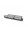 LANBERG patch panel blank 12 port 1U with organizer for keystone modules Kolor: CZARNY - nr 1