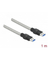 D-ELOCK USB 3.2 Gen 1 Cable Type-A male to Type-A male with metal jacket 1m - nr 1