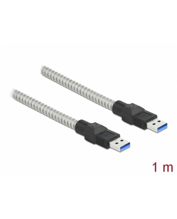 D-ELOCK USB 3.2 Gen 1 Cable Type-A male to Type-A male with metal jacket 1m