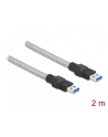 D-ELOCK USB 3.2 Gen 1 Cable Type-A male to Type-A male with metal jacket 2m - nr 1