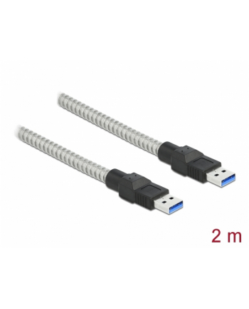 D-ELOCK USB 3.2 Gen 1 Cable Type-A male to Type-A male with metal jacket 2m