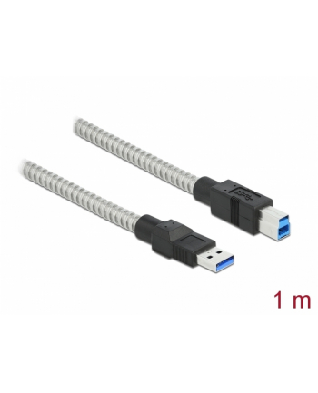 D-ELOCK USB 3.2 Gen 1 Cable Type-A male to Type-B male with metal jacket 1m
