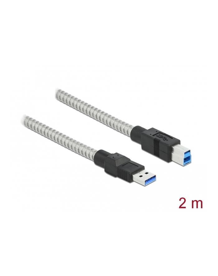 D-ELOCK USB 3.2 Gen 1 Cable Type-A male to Type-B male with metal jacket 2m główny
