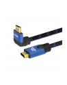 SAVIO CL-147 HDMI M v2.1 1.8m 8K angular copper blue-Kolor: CZARNY gold-plated ethernet / 3D - nr 1