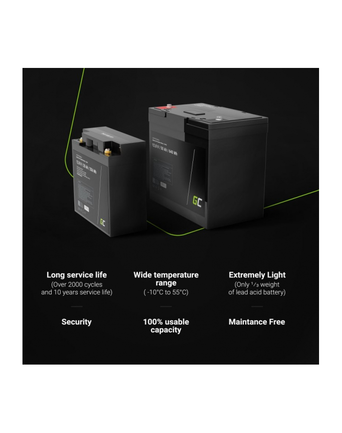 green cell GREENCELL Battery Lithium Iron Phosphate LiFePO4 12.8V 50Ah główny
