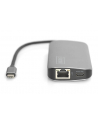 DIGITUS DA-70884 8-Port USB-C Dock 2xUSB3.0 1xRJ45 2xHDMI 1xPD 1xMicro SD 1xSD grey - nr 21