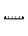 LANBERG patch panel blank 12 port 1U with organizer for keystone modules Kolor: CZARNY - nr 7