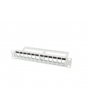 LANBERG patch panel blank 12 port 1U with organizer for keystone modules gray - nr 1