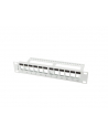 LANBERG patch panel blank 12 port 1U with organizer for keystone modules gray - nr 6