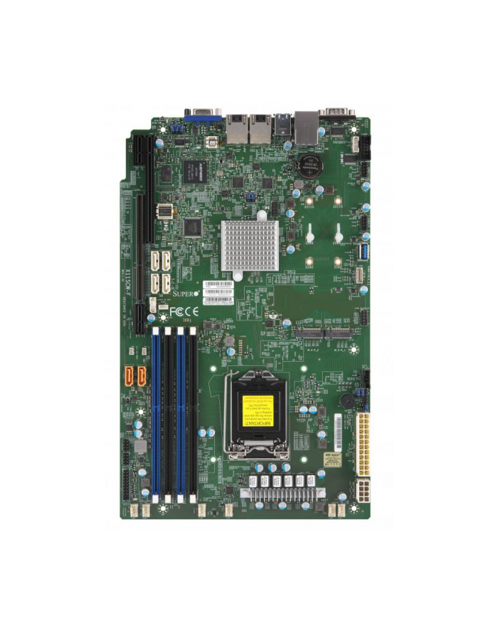 super micro computer SUPERMICRO Motherboard SKT LGA1151 C246 chipset 4x DDR4 2666 MHz ECC UDIMM 2x1G główny