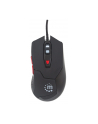 MANHATTAN Wired Optical Gaming Mouse with LEDs USB Six Button with Scroll Wheel Adjustable DPI LED Lighting Black with Red Buttons - nr 15