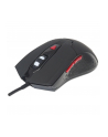 MANHATTAN Wired Optical Gaming Mouse with LEDs USB Six Button with Scroll Wheel Adjustable DPI LED Lighting Black with Red Buttons - nr 17