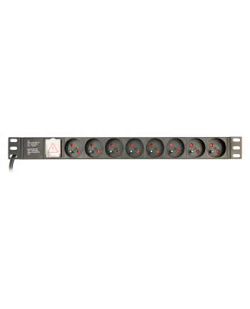 GEMBIRD Power distribution unit PDU 8 French sockets 1U 16A C14 plug 3 m cable