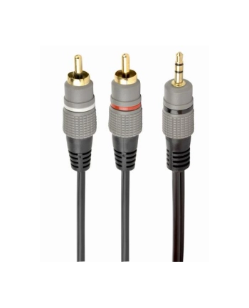 GEMBIRD 3.5 mm stereo plug to 2xRCA plugs 2.5m cable gold-plated connectors