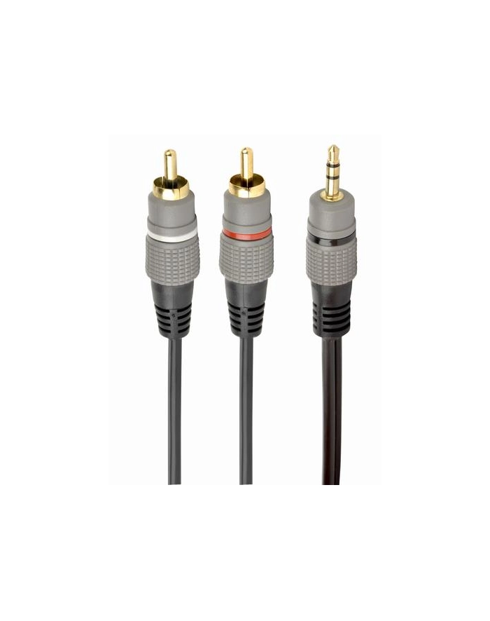 GEMBIRD 3.5 mm stereo plug to 2xRCA plugs 2.5m cable gold-plated connectors główny