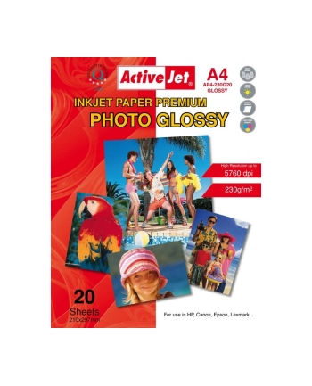 AP4-230G20 Activejet Papier Foto błyszczący A4 20szt 230g