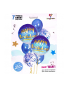 mk trade Zestaw balonów Happy Birthday blue, 7 szt. 30-46 cm BCF-136 - nr 1